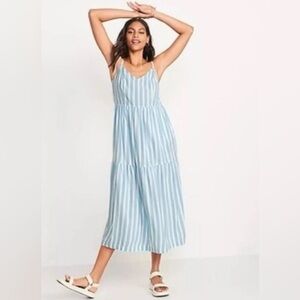 Tiered Printed Maxi Cami Swing Dress.